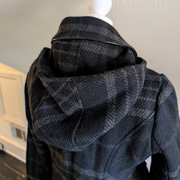 guess plaid hooded toggle peacoat ASO elena gilbert the vampire diaries (small) - Picture 8 of 9
